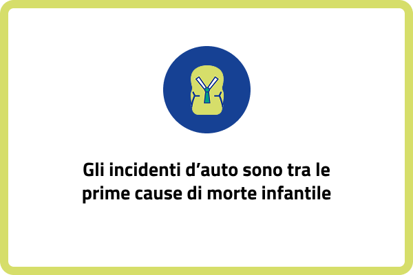 Gli incidenti d’auto sono tra le prime cause di morte infantile