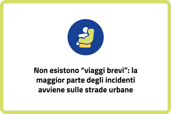 Non esistono “viaggi brevi”: la maggior parte degli incidenti avviene sulle strade urbane