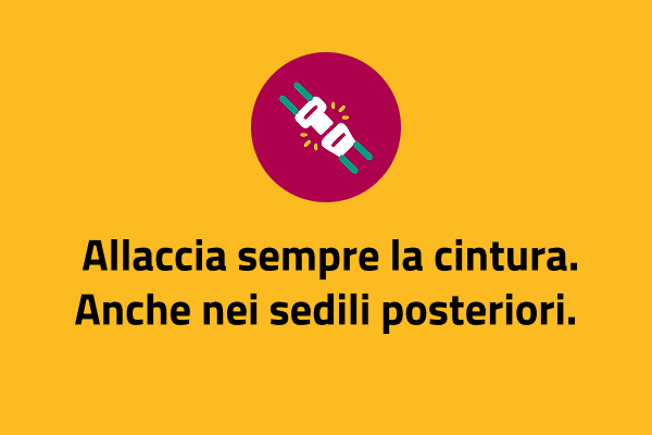 Allaccia sempre la cintura. Anche nei sedili posteriori.